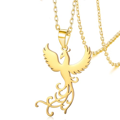 VASSAGO Rising Phoenix Halskette für Frauen Edelstahl Phoenix Feuervogel Anhänger Halskette für Männer Trendy Schmuck Geschenke VASSAGO Rising Phoenix Halskette für Frauen Edelstahl Phoenix Feuervogel Anhänger Halskette für Männer Trendy Schmuck Geschenke von VASSAGO