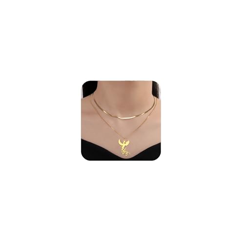 VASSAGO Rising Phoenix Halskette für Frauen Edelstahl Phoenix Feuervogel Anhänger Halskette für Männer Trendy Schmuck Geschenke VASSAGO Rising Phoenix Halskette für Frauen Edelstahl Phoenix Feuervogel Anhänger Halskette für Männer Trendy Schmuck Geschenke von VASSAGO