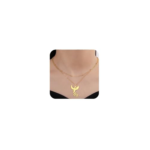 VASSAGO Rising Phoenix Halskette für Frauen Edelstahl Phoenix Feuervogel Anhänger Halskette für Männer Trendy Schmuck Geschenke VASSAGO Rising Phoenix Halskette für Frauen Edelstahl Phoenix Feuervogel Anhänger Halskette für Männer Trendy Schmuck Geschenke von VASSAGO