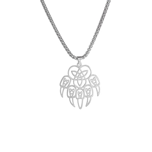 Wikinger Bär Kralle Halskette Bär Pfote Anhänger Halskette für Männer mit keltischen Knoten Muster Edelstahl nordisch skandinavisch Halskette Bär Amulett Halskette nordisch keltisch Schmuck für Männer Wikinger Bär Kralle Halskette Bär Pfote Anhänger Halskette für Männer mit keltischen Knoten Muster Edelstahl nordisch skandinavisch Halskette Bär Amulett Halskette nordisch keltisch Schmuck für Männer von VASSAGO