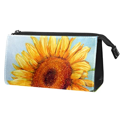 Reise Kulturtasche für Damen und Herren, Wasserabweisende Rasiertasche für Kulturzubehör,Sonnenblumen Ölgemälde Pastorable Vintage von VBFOFBV