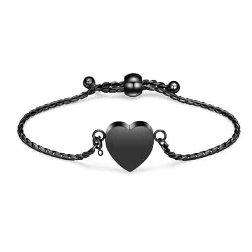 VCCWYQK Herz-Urnen-Armband für Asche für Frauen Männer Edelstahl Andenken Halter Memorial Armband für menschliche Asche Halter von VCCWYQK