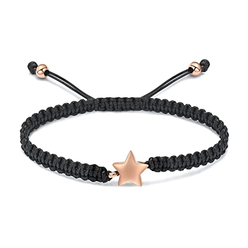 VCCWYQK Stern Urnenarmband für Asche für Frauen Männer Handmade geflochtenes Seil Verstellbarer Armreif Einäscherungsschmuck Andenken Gedenkgeschenk von VCCWYQK