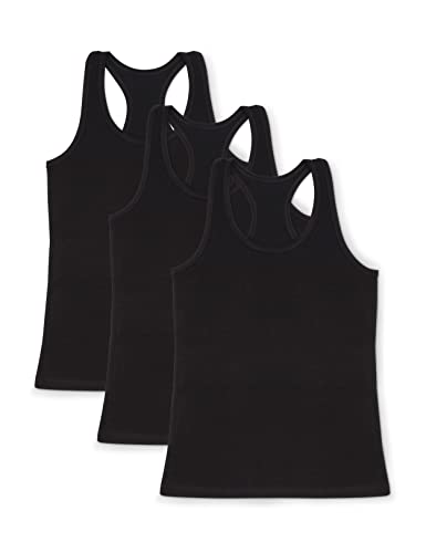 VEDATS 3er-Pack Damen Sportshirt Tank Top Racerback Unterhemd (XL, Schwarz) von VEDATS