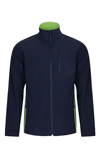VELILLA Unisex Softshelljacke zweifarbig, Marineblau und Limettengrün, L VELILLA Unisex Softshelljacke zweifarbig, Marineblau und Limettengrün, L von VELILLA