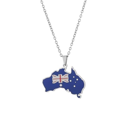 VELUNE Halskette Anhänger Europäische, amerikanische und australische Kartenhalsketten für Männer und Frauen, geometrische Anhänger, beliebte Accessoires im Ethno-Stil Geschenk von VELUNE