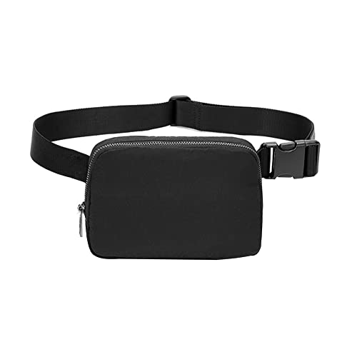 VENEKA Bauchtasche zum Laufen, Bauchtasche für Damen, Gürteltasche, Bauchtasche mit verstellbarem Gurt, für Wandern, Sport, Reisen, Schwarz von VENEKA