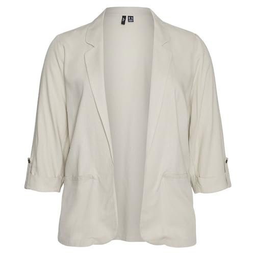 VERO MODA CURVE Damen VMCJESMILO 3/4 WVN GA NOOS CUR Blazer, Silver Lining, 52 VERO MODA CURVE Damen VMCJESMILO 3/4 WVN GA NOOS CUR Blazer, Silver Lining, 52 von VERO MODA CURVE