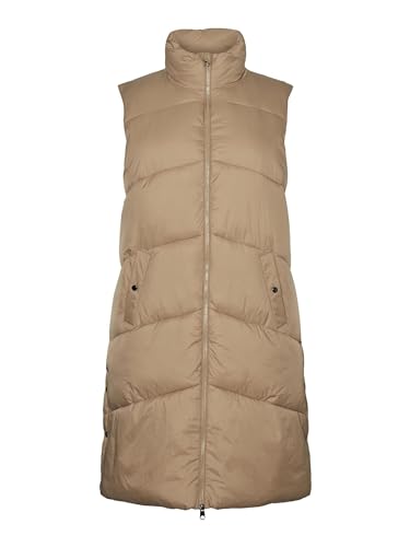 VERO MODA CURVE Damen VMUPPSALA 3-4 Waistcoat NOOS Curve Steppweste, Tigers Eye, 50 von VERO MODA CURVE