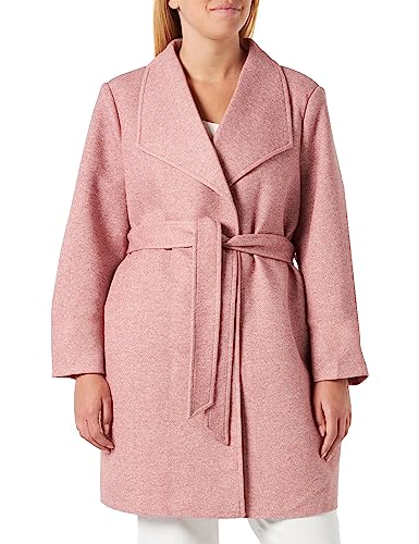 VERO MODA CURVE Damen VMVERODONAVIVIAN Coat GA Curve Mantel, Nostalgia Rose/Detail:Melange, 48 von VERO MODA CURVE