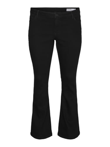 VERO MODA CURVE Damen Vmcelly Mr Flared Jeans Blk Cur Schlagjeans, Black/Detail:VI1110, 54W x 32L VERO MODA CURVE Damen Vmcelly Mr Flared Jeans Blk Cur Schlagjeans, Black/Detail:VI1110, 54W x 32L von VERO MODA CURVE