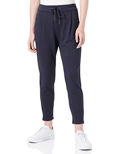 VERO MODA Stoffhose Elegante Stretch Business Pants Lockere Hose mit Kordelzug VMEVA, Farben:Blau-2,Größe Damen:S/L32,Z - Länge L30/32/34/36/38:L32 von VERO MODA