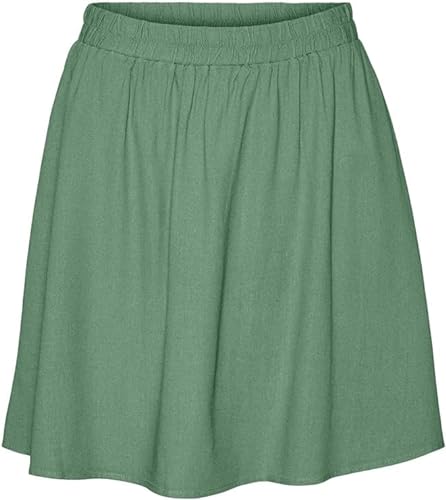 VERO MODA Damen Rock VMMYMILO HW Short Skirt WVN GA (DE/NL/SE/PL, Alphanumerisch, L, Regular, Regular, Hedge Green) von VERO MODA