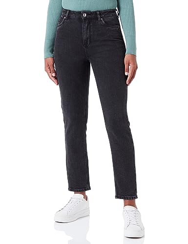 VERO MODA Damen VMBRENDA HR Straight ANK GU163 GA NOOS Jeans, Black Denim, 30/30 von VERO MODA