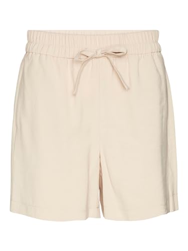 VERO MODA Damen Sommer Shorts Legere Kurze Stoffhose Leichte Casual Chino Pants VMCARMEN, Farben:Beige, Größe:XS von VERO MODA