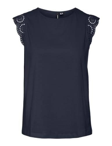 VERO MODA Damen Vmemily Sl Gathering JRS Noos Top, Navy Blazer, Medium von VERO MODA