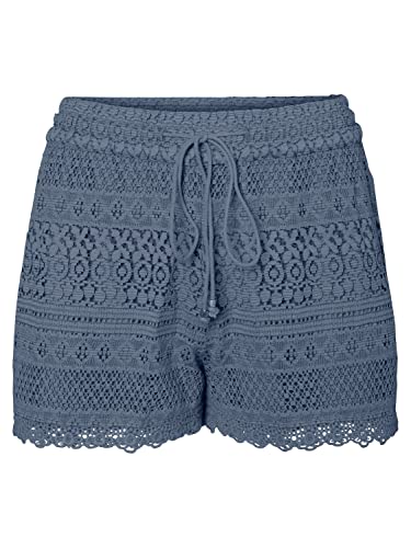 VERO MODA Damen VMHONEY LACE WVN Shorts, China Blue, XS von VERO MODA