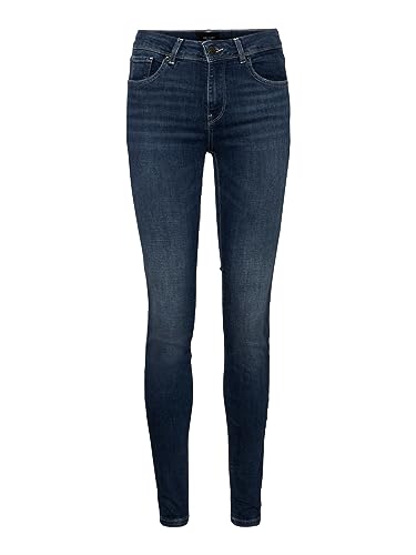 VERO MODA Damen VMLUX MR Slim RI3136 NOOS Jeans, Medium Blue Denim, L/30 von VERO MODA