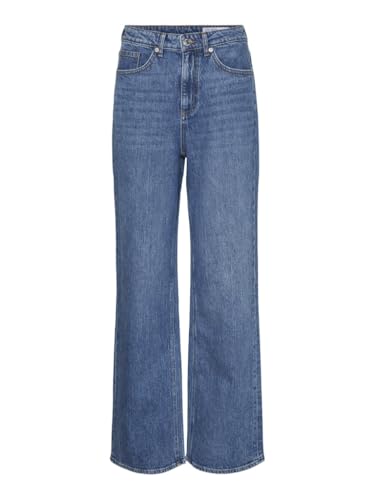 VERO MODA Damen VMTESSA HR Wide Jeans RA380 GA NOOS Hose, Medium Blue Denim, 30W x 32L von VERO MODA