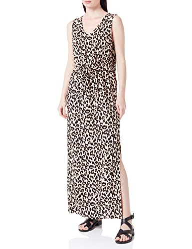 VERO MODA Damen Vmeasy Sl Tank Dress R1 WVN Ga Maxikleid, Irish Cream/AOP:dina, XS EU von VERO MODA