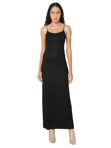 VERO MODA Damen Vmkanva Ankle Glitter Singlet Dress JRS Jerseykleid, Black/Detail:Silver Lurex, Small VERO MODA Damen Vmkanva Ankle Glitter Singlet Dress JRS Jerseykleid, Black/Detail:Silver Lurex, Small von VERO MODA