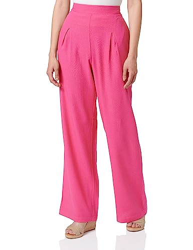 VERO MODA Damen Vmmymilo Hw Wide Pants WVN Ga Hose, Pink Yarrow, S EU von VERO MODA