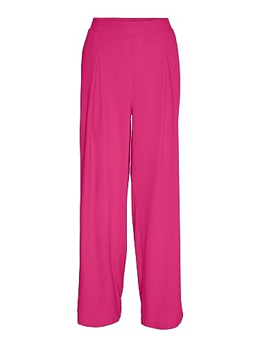 VERO MODA Damen Vmmymilo Hw Wide Pants WVN Ga Hose, Pink Yarrow, XS EU von VERO MODA