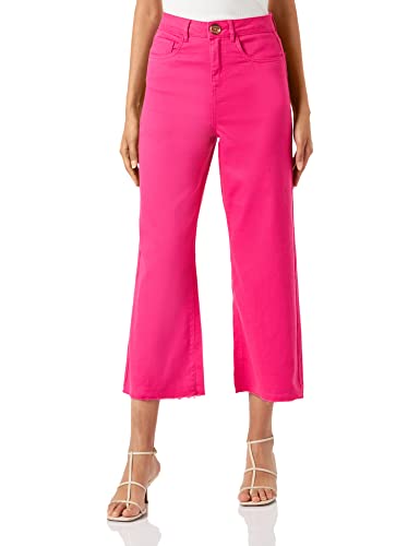 VERO MODA Damen Vmwild Kathy SHR Wide Crop Pants Hose, Pink Yarrow, S / 30L EU von VERO MODA