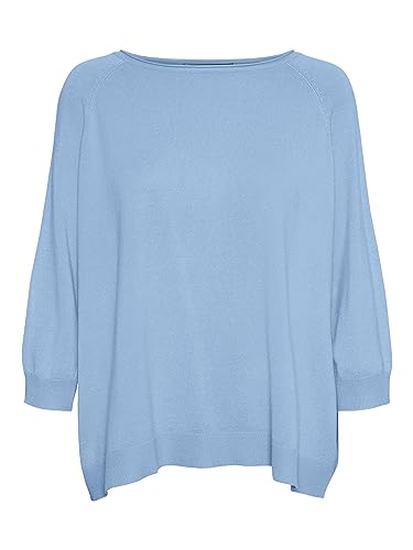 VERO MODA Damen Pullover Boxy hellblau S von VERO MODA