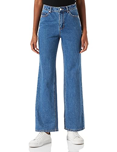 VERO MODA Damen Vmkithy Hr Loose Straight Li368 Ga Noos Jeans, Medium Blue Denim, 27W / 34L EU von VERO MODA