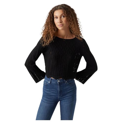 VERO MODA Damen Pullover 10289545 Black M von VERO MODA