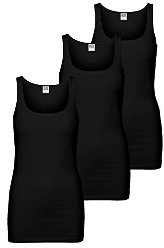 VERO MODA Maxi My Long Tank Top 3er Pack schwarz S von VERO MODA