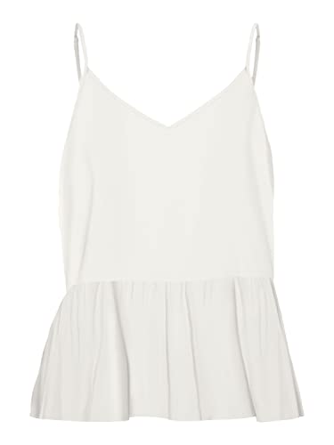 Vero Moda Women's VMMILAN SL WVN Top, Snow White, XS von VERO MODA