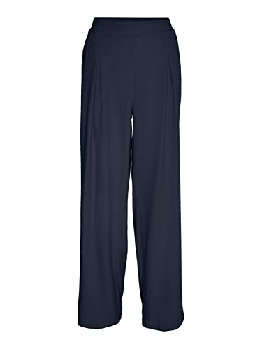 Vero Moda Women's VMMYMILO HW Wide Pants WVN GA Hose, Navy Blazer, L von VERO MODA