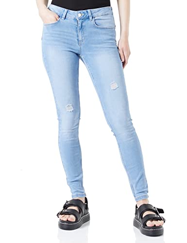 Vero Moda Women's VMSELA MR Skinny Jeans, Light Blue Denim, MW / 32L von VERO MODA