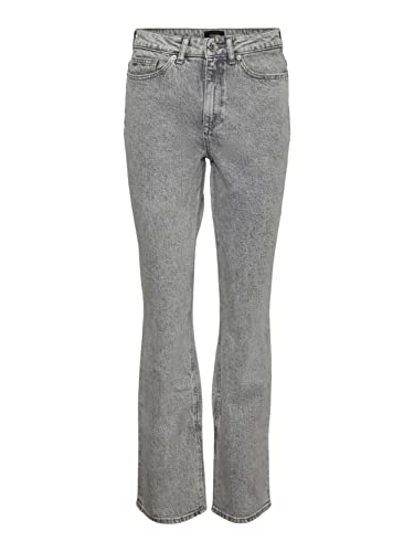 Vero Moda Women's VMSELMA HR Flared Slit Jeans RA204 Hose, Medium Grey Denim, 25W / 30L von VERO MODA