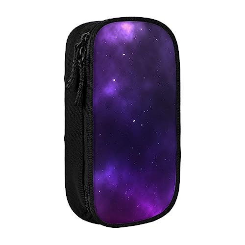 VGFJHNDF Magic Galaxy Sky Federmäppchen, Stiftebox, Organizer, für Büro, Uni, Schule, Erwachsene, Teenager, Mädchen, Jungen, Schwarz, Schwarz , Einheitsgröße, Make-up-Tasche von VGFJHNDF