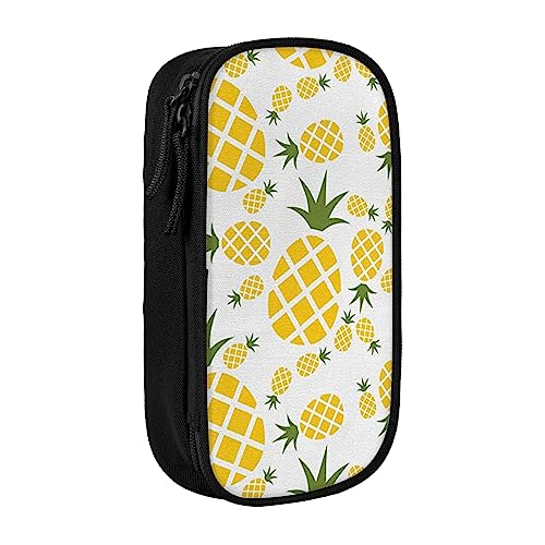 VGFJHNDF Stifteetui mit Ananas-Fach, für Büro, Uni, Schule, Erwachsene, Teenager, Mädchen, Jungen, Schwarz, Schwarz , Einheitsgröße, Make-up-Tasche von VGFJHNDF