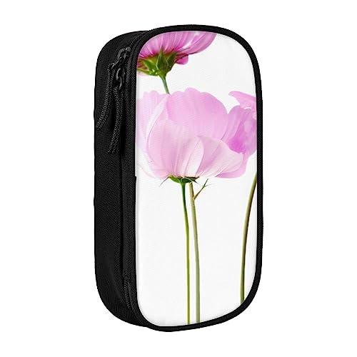 VGFJHNDF Stifteetui mit rosa Blättern und Blumen, für Büro, Uni, Schule, Erwachsene, Teenager, Mädchen, Jungen, Schwarz, Schwarz , Einheitsgröße, Make-up-Tasche von VGFJHNDF