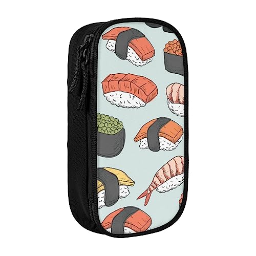 VGFJHNDF Sushi-Federmäppchen, Stiftebox, Organizer für Büro, Uni, Schule, Erwachsene, Teenager, Mädchen, Jungen, Schwarz, Schwarz , Einheitsgröße, Make-up-Tasche von VGFJHNDF