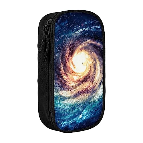 VGFJHNDF Universum Milky Way Galaxy Federmäppchen, Stiftebox, Organizer für Büro, Uni, Schule, Erwachsene, Teenager, Mädchen, Jungen, Schwarz, Schwarz , Einheitsgröße, Make-up-Tasche von VGFJHNDF