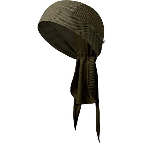 VIAUMBR Bandana Cap KopftüCher Kopfbedeckung Herren Damen Sommer Durag Piraten Fahrrad Kopftuch Piratentuch Tuch Pirat Olive von VIAUMBR