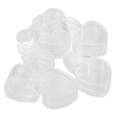 VICASKY 10 Stück Liebe Aufbewahrungsbox Mini-Kuchenformen mit Deckel Behälter für Lippenpeelings Kunststoff Herzen befüllbare Herzkugeln Herzverzierung Plastik Transparent VICASKY 10 Stück Liebe Aufbewahrungsbox Mini-Kuchenformen mit Deckel Behälter für Lippenpeelings Kunststoff Herzen befüllbare Herzkugeln Herzverzierung Plastik Transparent von VICASKY