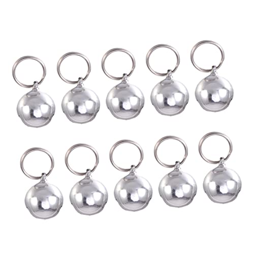 VICASKY 10Stücke Kleine Glöckchen für Hunde und Katzenhalsbänder Silberne Zubehör für Haustiere für Kätzchen und Welpen DIY Bastelbedarf VICASKY 10Stücke Kleine Glöckchen für Hunde und Katzenhalsbänder Silberne Zubehör für Haustiere für Kätzchen und Welpen DIY Bastelbedarf von VICASKY