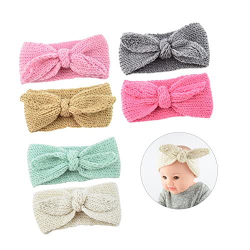 VICASKY 6 Stk Turban häkeln gehäkeltes Stirnband Turban-Stirnbänder Haarband stirnbänder Haarschmuck für Babys Haargummi gehäkelte Kopfbedeckung gestrickt Garn Schal Schädelkappe Kind von VICASKY