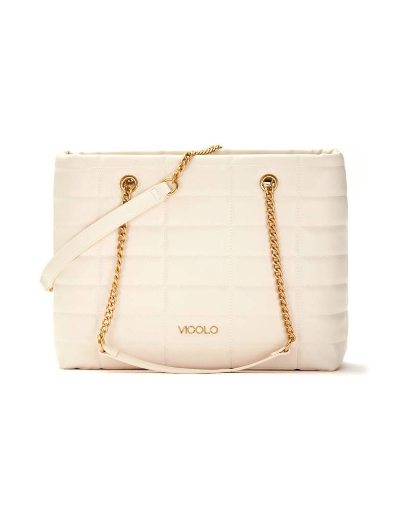 VICOLO Schultertasche Damen Cremeweiß von VICOLO