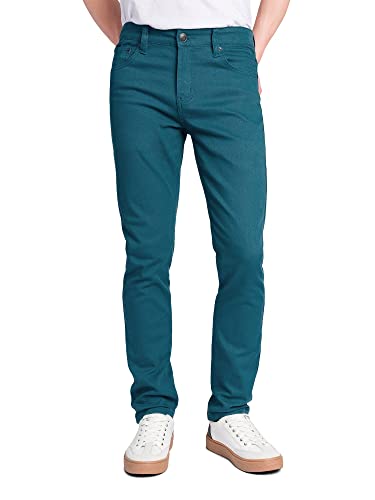 Victorious Herren Skinny Fit Color Stretch Jeans - Blau - 32W / 30L von VICTORIOUS