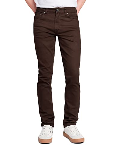 Victorious Herren Skinny Fit Color Stretch Jeans - Braun - 30W / 32L von VICTORIOUS