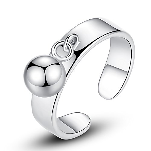 VIKI LYNN Zehenring für Damen, 925er-Sterlingsilber, hypoallergen, verstellbares Band, offener Fußring, Sterling Silber, einfach von VIKI LYNN