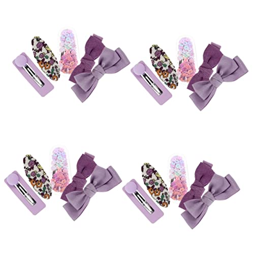 VILLCASE 20 Stk Tüll Schmetterling Haarspange Cartoon-haarklammer Lila Haarspange Blumenspangen Für Schmetterlings-haarspangen Kleine Haarspangen Violett Haarschmuck Mädchen Metall von VILLCASE